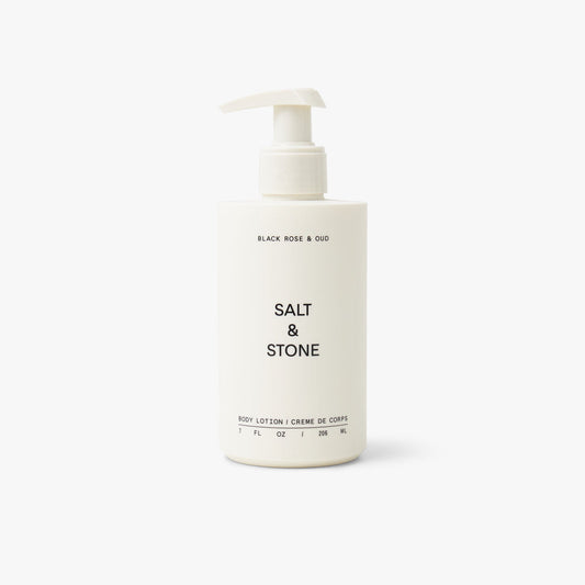 Зволожувальний лосьйон для тіла з ароматом чорної троянди та уда SALT & STONE, 206 ml