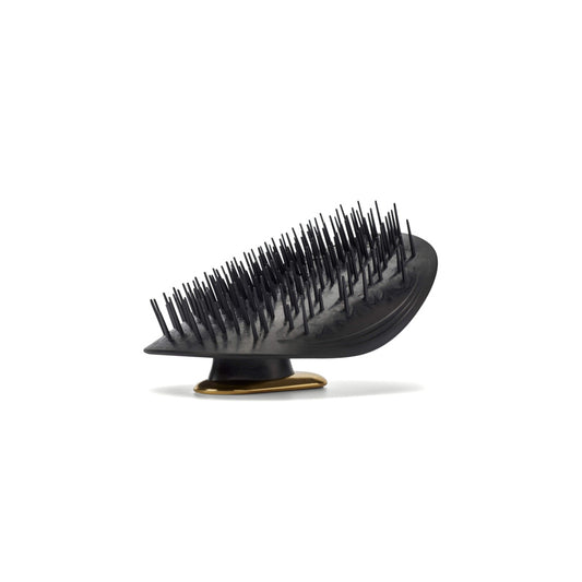 Щітка для волосся чорна Manta Brush Black/Gold